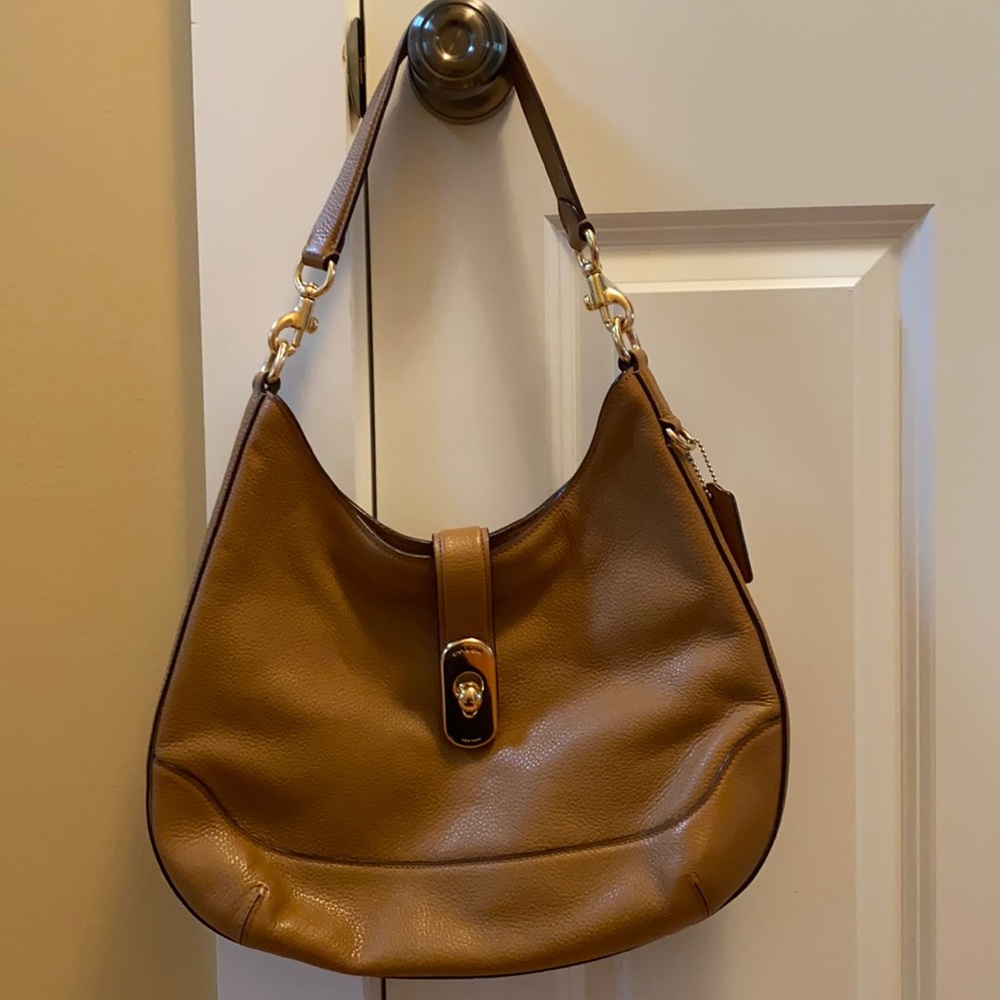 Coach Tan Leather Shoulder Bag